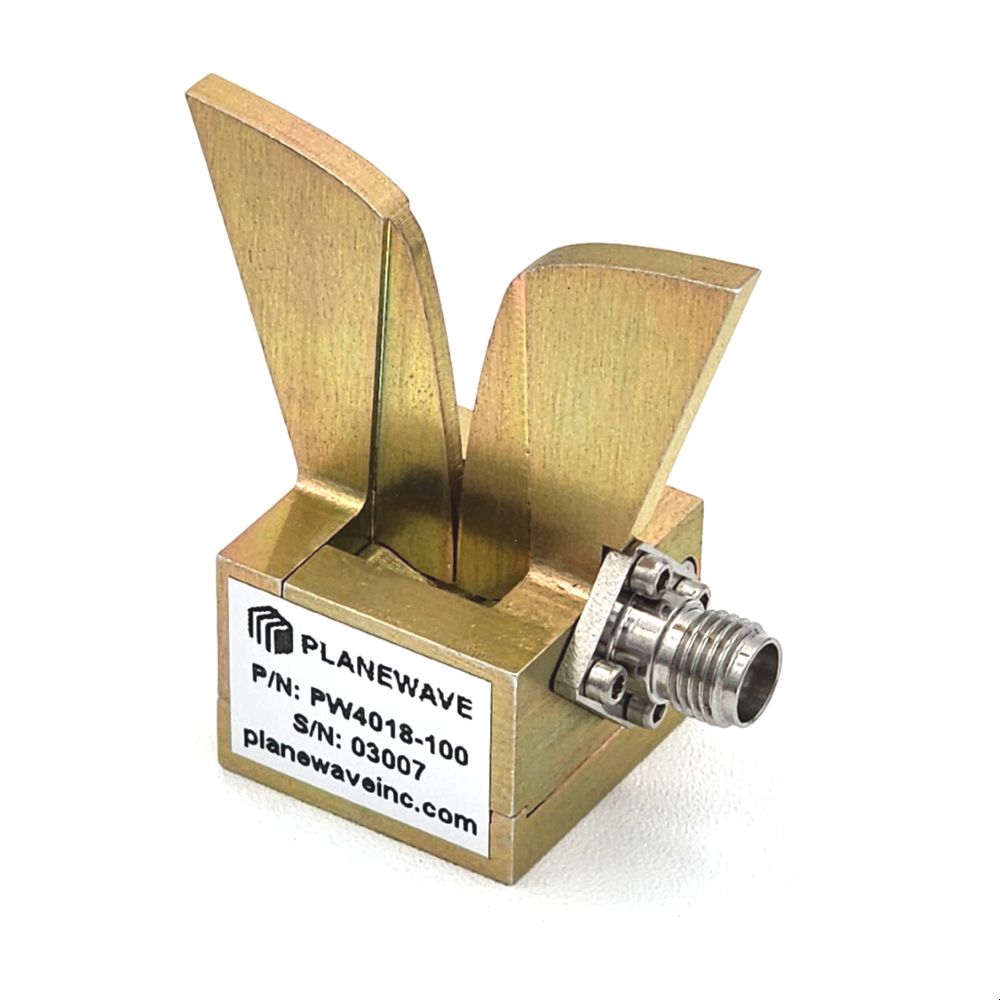 オゾン（７８Ｈｚ)　ヘヴィーフォークタイプ PW4018-100: Dual-Ridged Horn Antenna, 18 to 40 GHz - PlaneWave